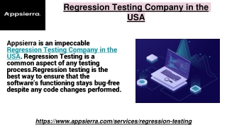 Regression Testing Company in the USA