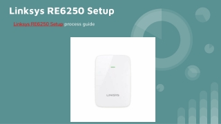 Linksys RE6250 Setup