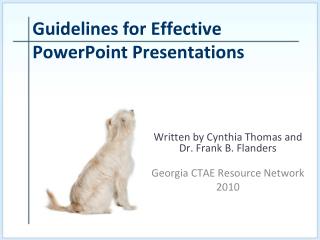 Guidelines for Effective PowerPoint Presentations