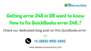 How to fix QuickBooks error 248