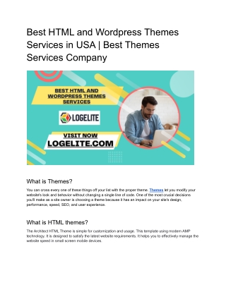 Best HTML and Wordpress Themes Services in USA _ Best Themes Services Company