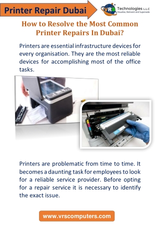 How to Resolve the Most Common Printer Repairs In Dubai?