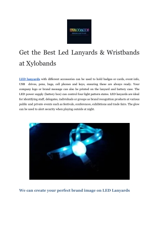 Get the Best Led Lanyards & Wristbands at Xylobands