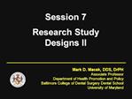 Mark D. Macek, DDS, DrPH Associate Professor Department of Health Promotion and Policy Baltimore College of Dental Surge