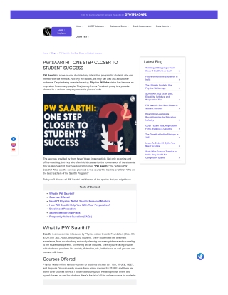 PW Saarthi: One Step Closer to Student Success