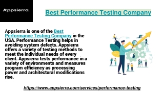 Best Performance Testing Company