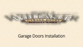 Garage Doors Installation