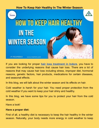 How To Keep Hair Healthy In The Winter Season.docx
