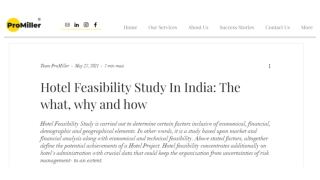 hotel feasibility study in india