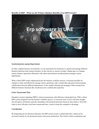 Erp software in UAE