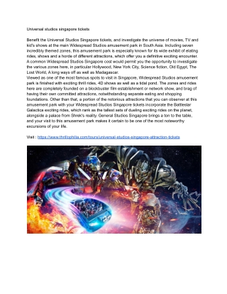 Universal studios singapore tickets