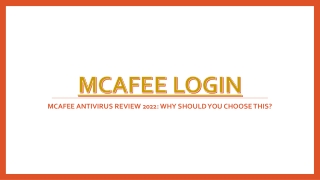 Mcafee Login