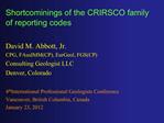Shortcominings of the CRIRSCO family of reporting codes