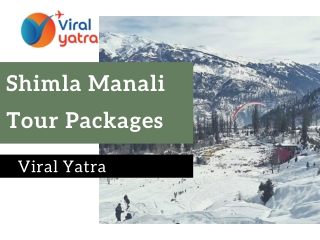 Shimla Manali Tour Packages