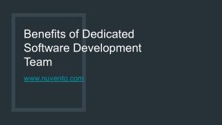 Benefits of Dedicated Software Development Team