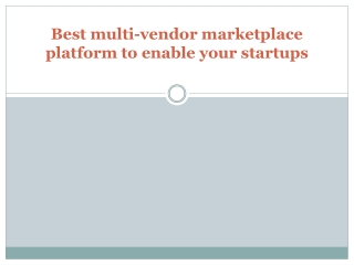 multi-vendor marketplace platform