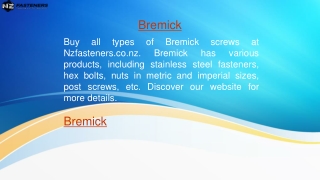 Bremick  Nzfasteners.co.nz