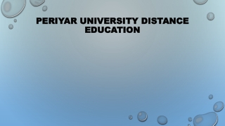 Periyar University Distance Education