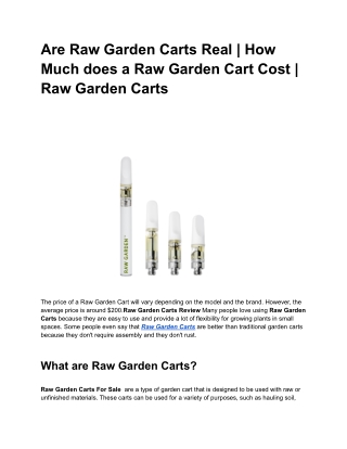 Are Raw Garden Carts Real _ How Much does a Raw Garden Cart Cost _ Raw Garden Carts