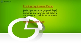 Fishing Equipment Dubai  Emarinehub.com