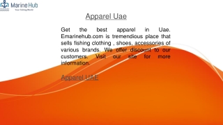 Apparel Uae  Emarinehub.com