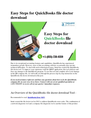 Easy Steps for QuickBooks file doctor download
