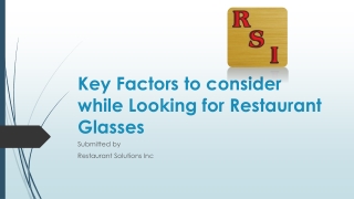 Key Factors to consider while Looking for Restaurant