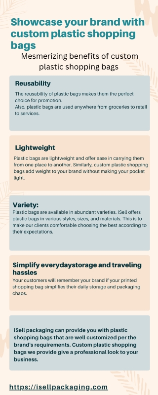 Showcase your brand with custom plastic shopping bags