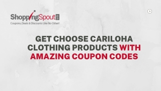List of points that we should choose Cariloha clothing products with amazing cou
