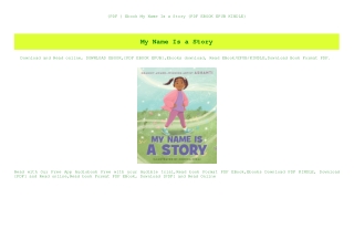 {PDF } Ebook My Name Is a Story {PDF EBOOK EPUB KINDLE}