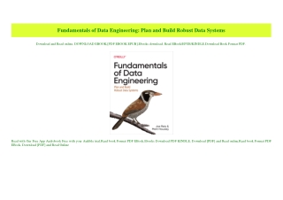(READ)^ Fundamentals of Data Engineering Plan and Build Robust Data Systems eBook PDF