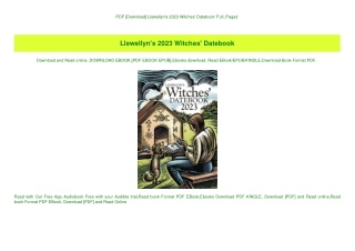 PDF [Download] Llewellyn's 2023 Witches' Datebook 'Full_Pages'