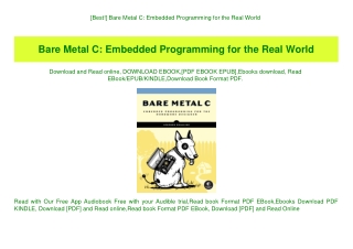 [Best!] Bare Metal C Embedded Programming for the Real World (READ PDF EBOOK)