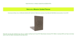 Read Online Hero on a Mission Guided Planner [EBOOK PDF]