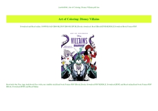 {mobiePub} Art of Coloring Disney Villains pdf free