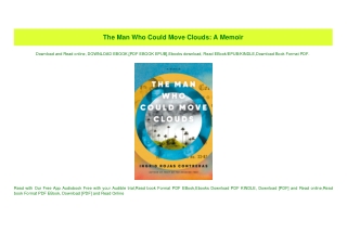 (READ)^ The Man Who Could Move Clouds A Memoir Ebook READ ONLINE