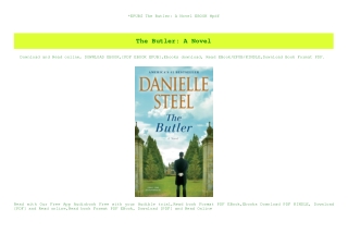 EPUB$ The Butler A Novel EBOOK #pdf
