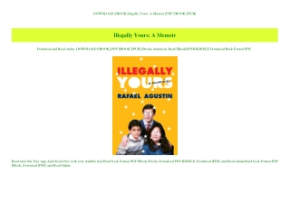 DOWNLOAD EBOOK Illegally Yours A Memoir [PDF EBOOK EPUB]