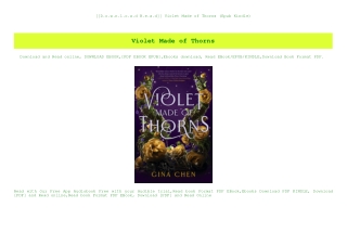 [[D.o.w.n.l.o.a.d R.e.a.d]] Violet Made of Thorns (Epub Kindle)