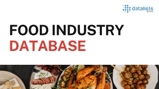 FOOD INDUSTRY DATABASE