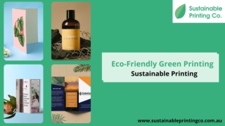 Eco-Friendly Green Printing  Sustainable Printing