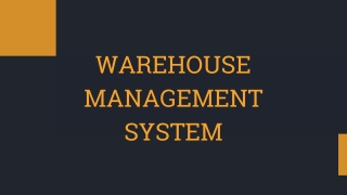 Warehouse Management System