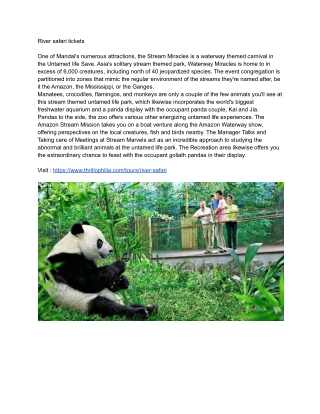 River safari tickets