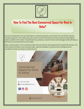 How To Find The Best Commercial Space For Rent In Doha