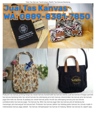 O88ᑫ~8ᣮ8I~ᜪ85O (WA) Tas Canvas Tas Kanvas Jogja Lokal