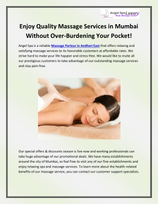 Massage Parlour in Andheri East