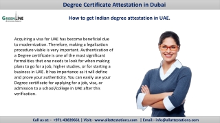 Take Indian Degree Certificate Attestation in UAE