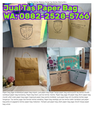 ౦882-2528-5ᜪϬϬ (WA) Paper Bag 20x25 Tas Kertas Belanja