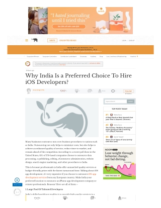 Why India Is a Preferred Choice To Hire iOS Developers