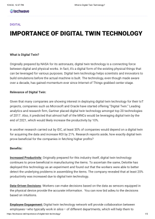 What is Digital Twin Technology_